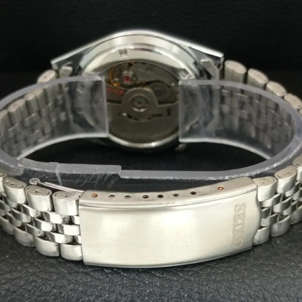 Vintage 1970 Seiko Automatic Mens Silver Watch W/daydate & Gold accents